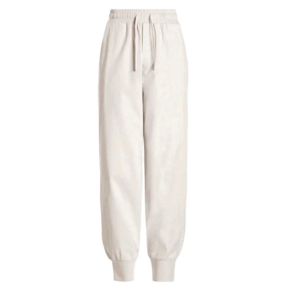 Varley Celita Cream Jogger Pants Drawstring Luxe Athleisure Medium Minimalist